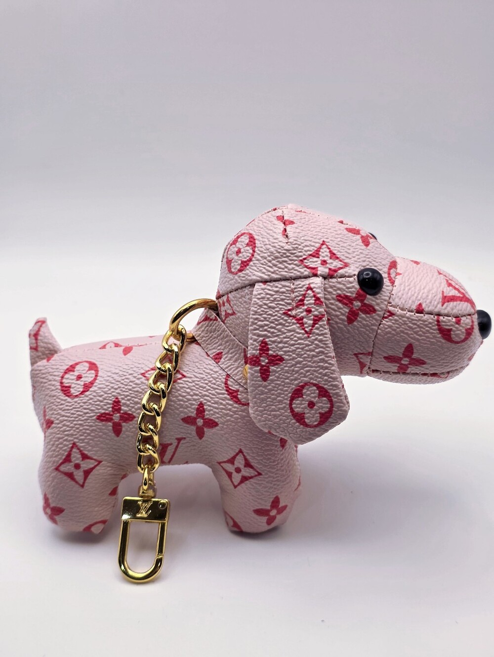 Pink Pup Bag Charm Keychain – Designer Inspired Dog Accessory